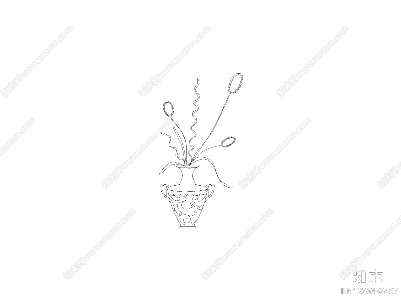 摆件cad施工图下载【ID:1226352497】