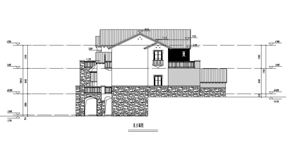 两层704平方米独栋别墅含地下室CAD图纸及SU模型cad施工图下载【ID:161761125】