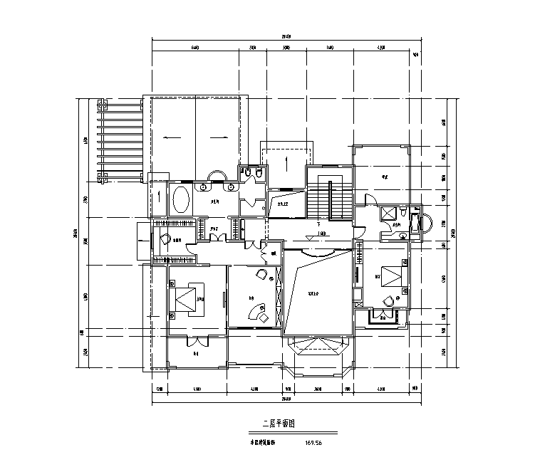 两层704平方米独栋别墅含地下室CAD图纸及SU模型cad施工图下载【ID:161761125】