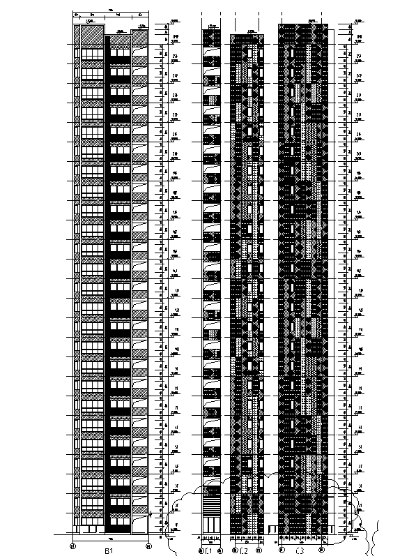 [广州]高层塔式住宅建筑招标图纸（含全专业）施工图下载【ID:149874135】