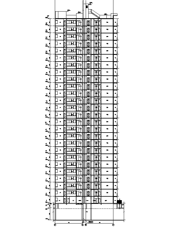 [广州]高层塔式住宅建筑招标图纸（含全专业）cad施工图下载【ID:168465105】