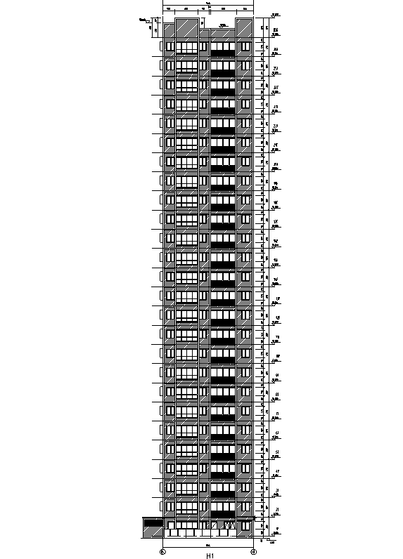 [广州]高层塔式住宅建筑招标图纸（含全专业）cad施工图下载【ID:168465105】