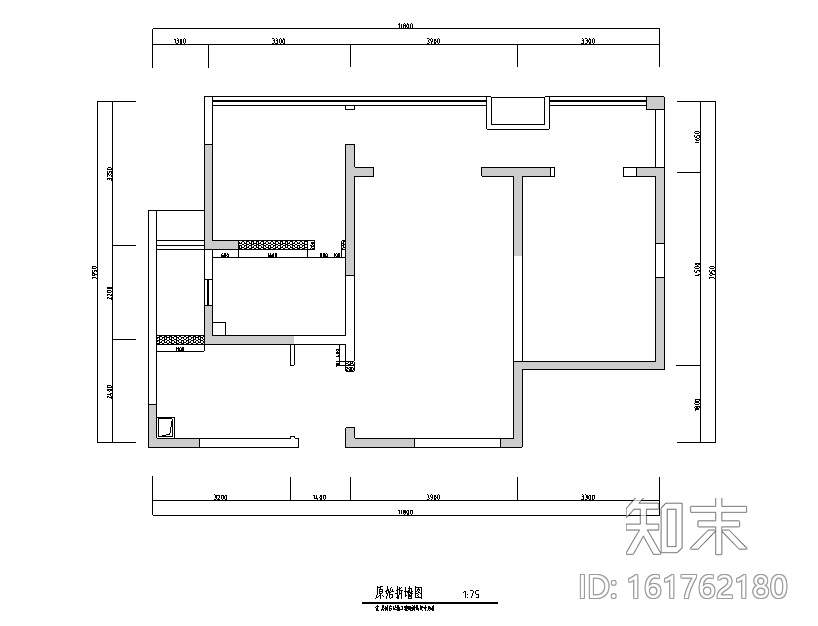 午后时光田园风二居室住宅设计施工图（附效果图）cad施工图下载【ID:161762180】
