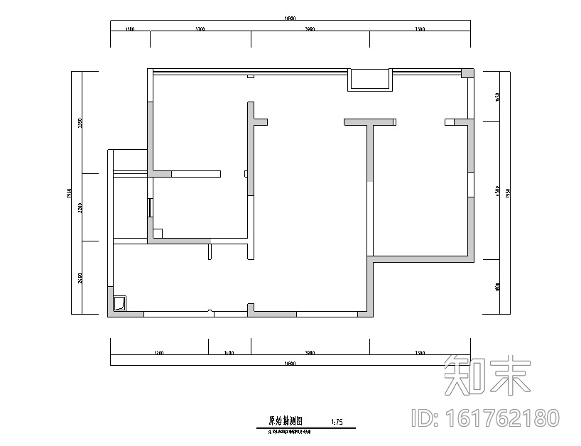 午后时光田园风二居室住宅设计施工图（附效果图）cad施工图下载【ID:161762180】
