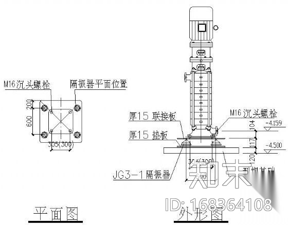 各种水泵外形图cad施工图下载【ID:168364108】