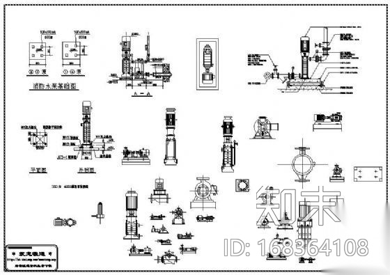 各种水泵外形图cad施工图下载【ID:168364108】