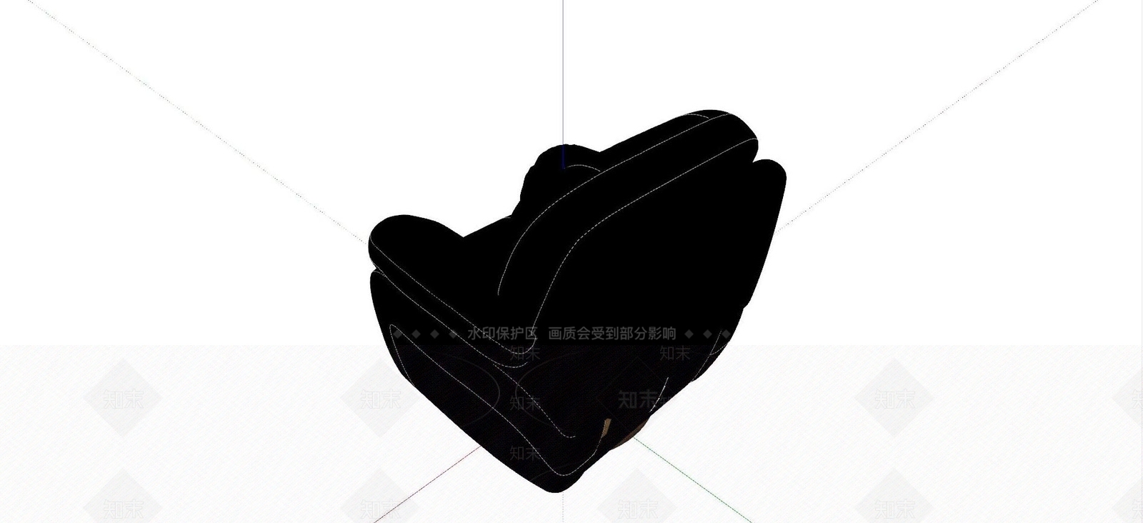 现代单人沙发SU模型下载【ID:1120702302】