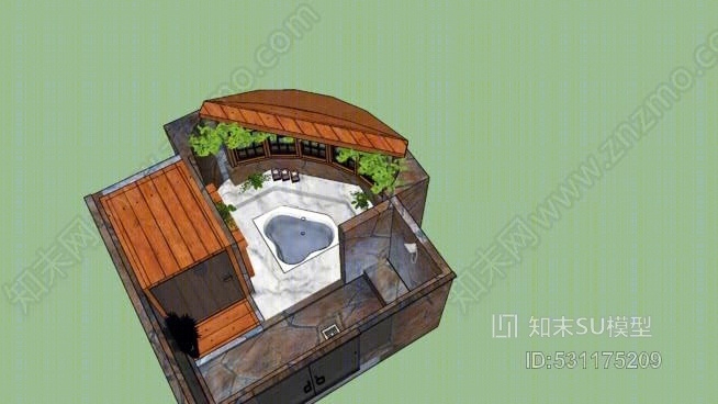 桑拿/淋浴/浴缸SU模型下载【ID:531175209】