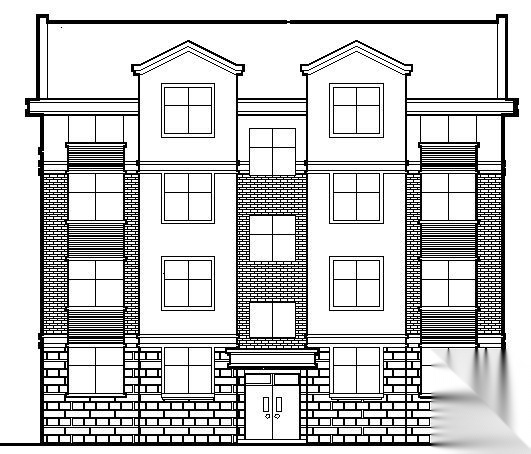 某双联排四层住宅楼建筑施工图施工图下载【ID:166811194】