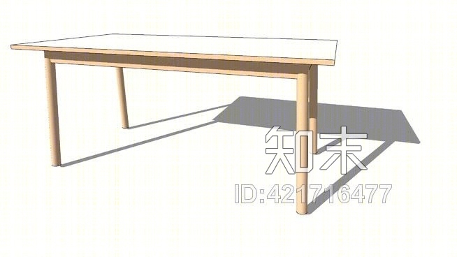 丹麦图标C35B餐桌SU模型下载【ID:421716477】