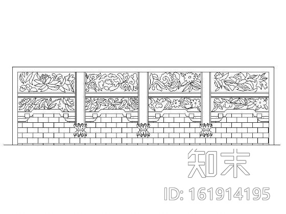 影壁3cad施工图下载【ID:161914195】