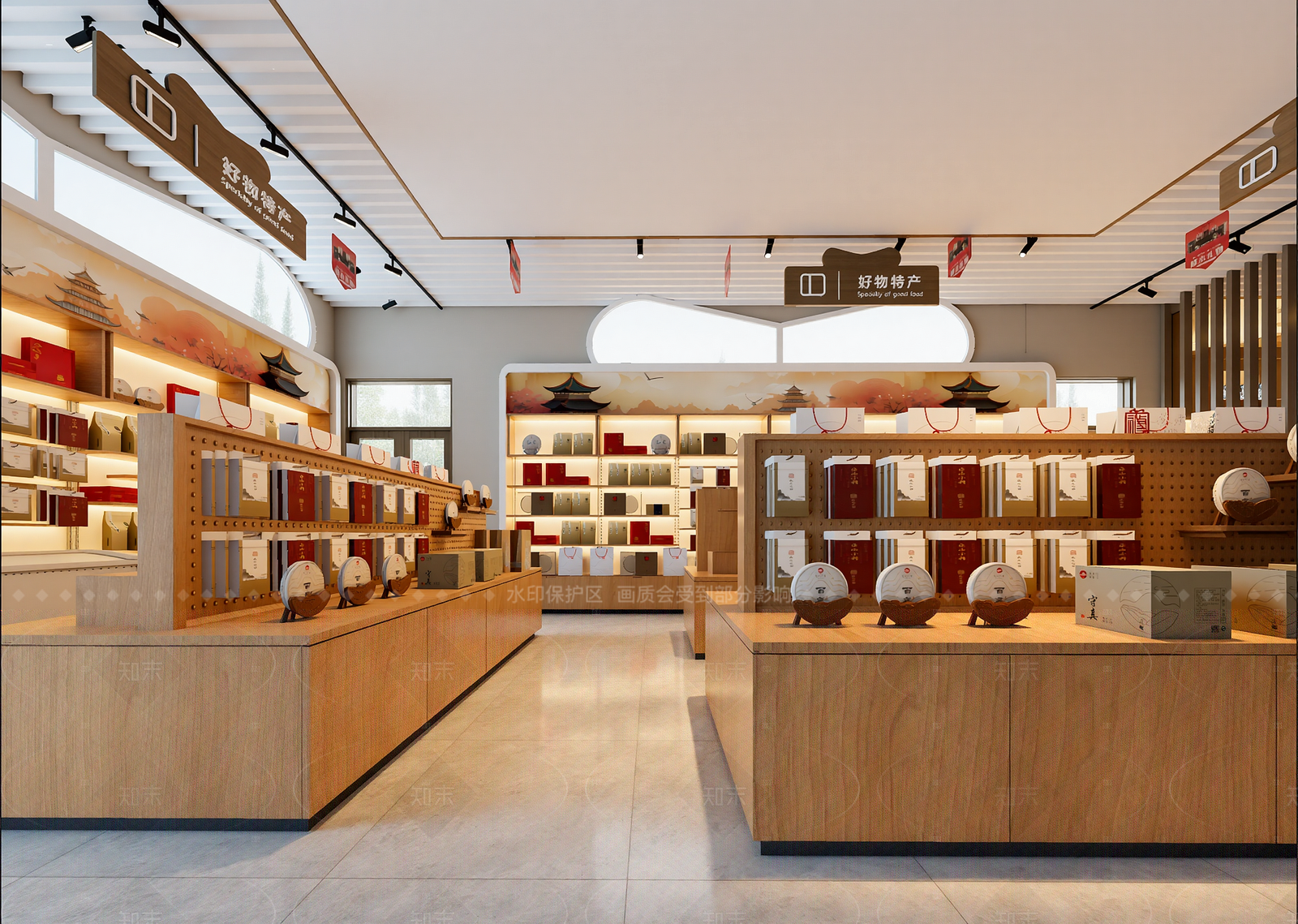 现代农产品展厅3D模型下载【ID:1214600226】