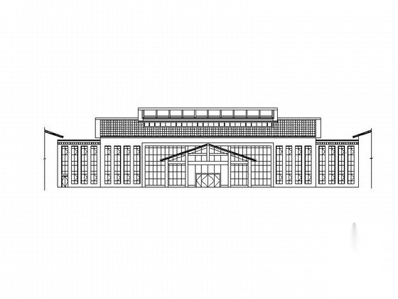 [四川]中式风格二层带阁楼福利中心养护楼建筑施工图施工图下载【ID:160723100】