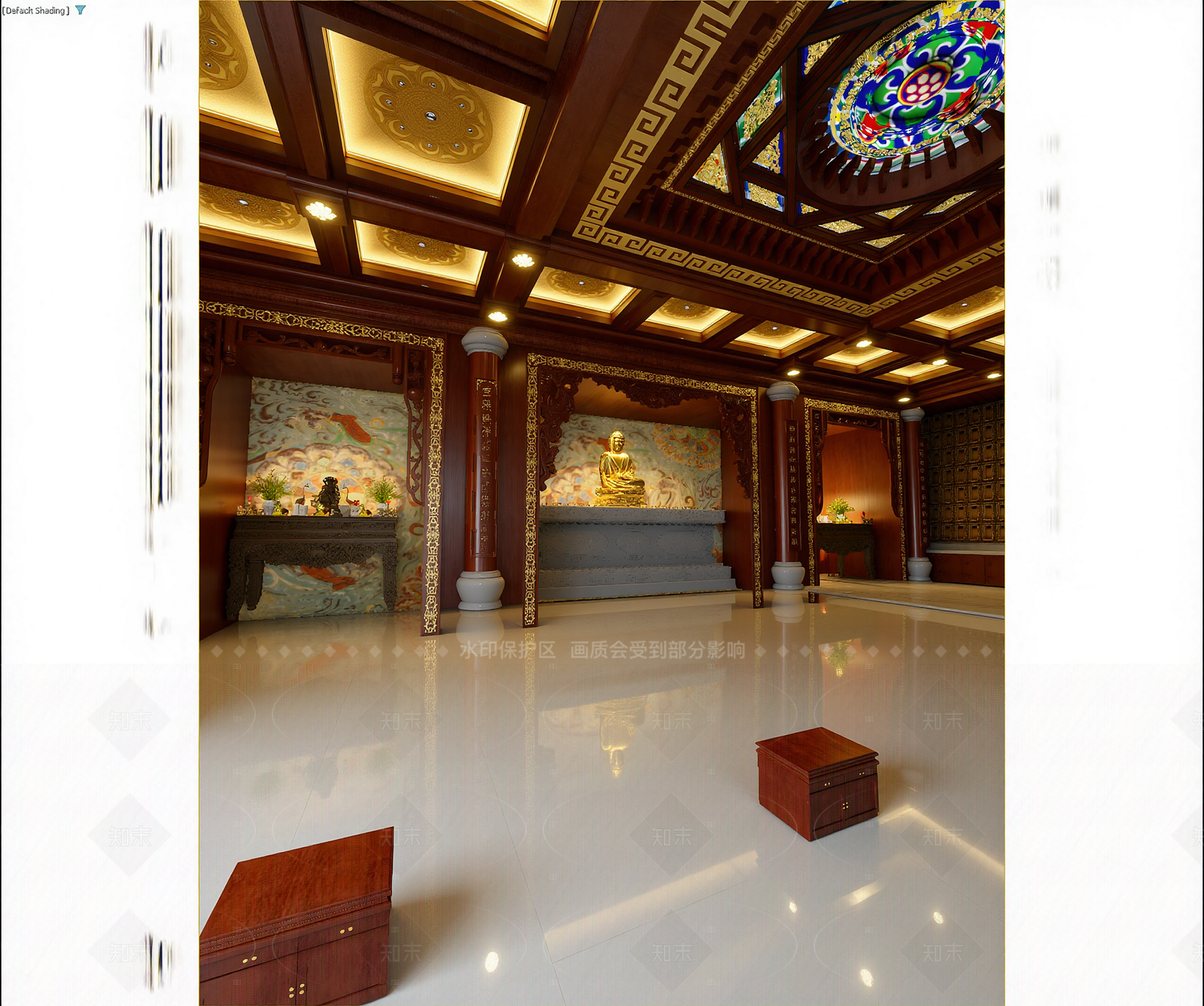 中式佛堂3D模型下载【ID:1214925414】