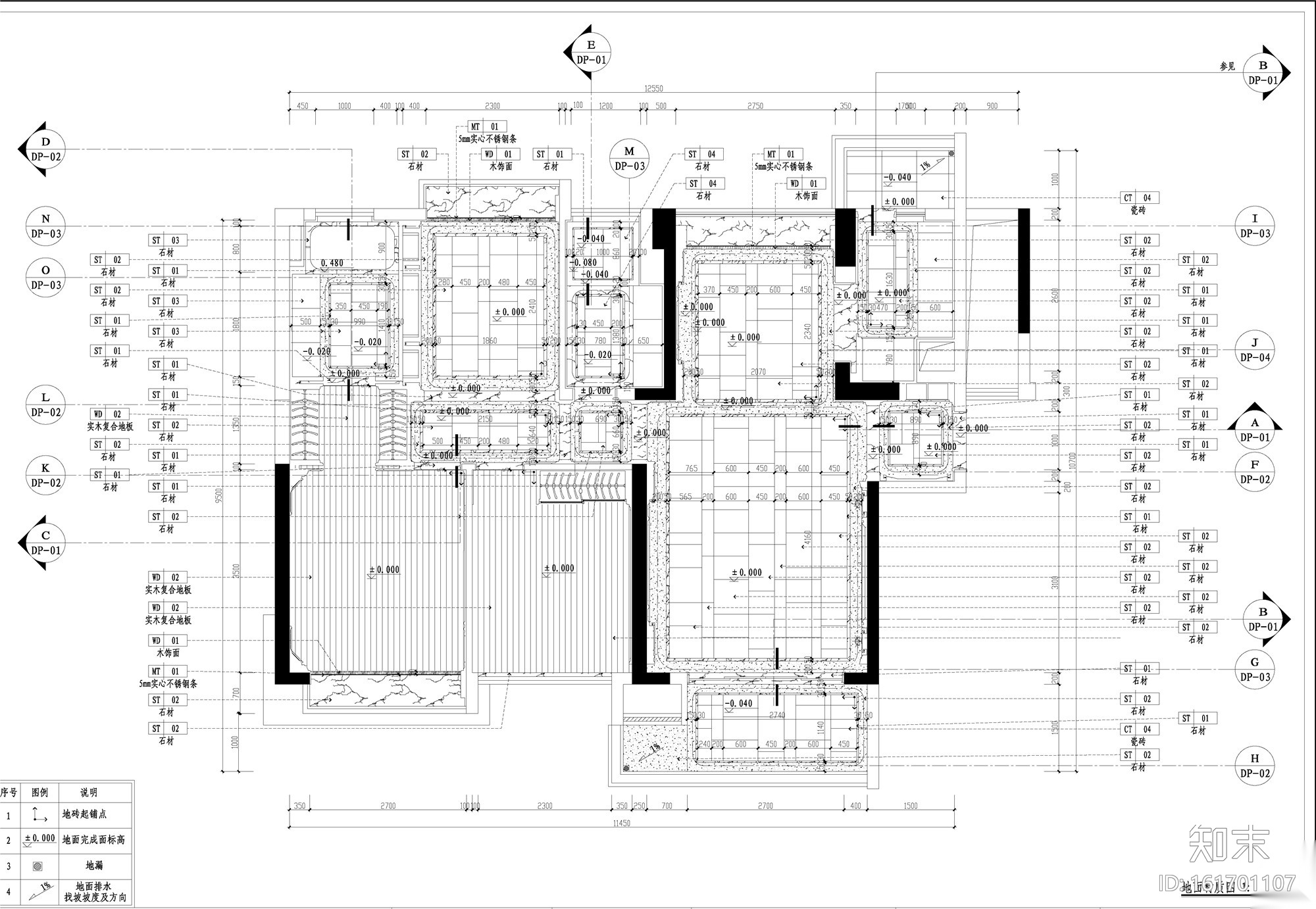 新古典风格三居室施工图设计（附3D模型+效果图）cad施工图下载【ID:161701107】