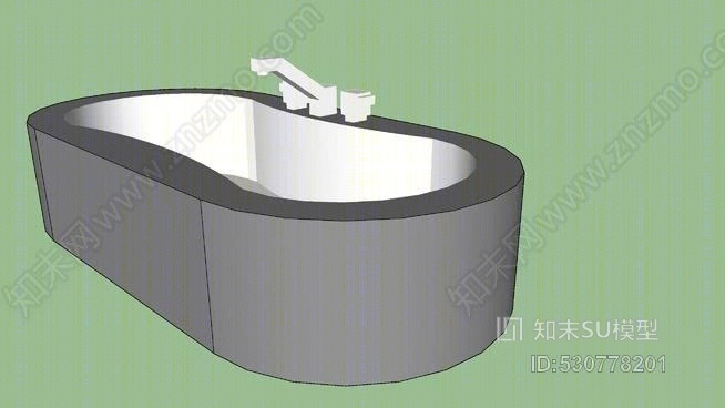 浴缸SU模型下载【ID:530778201】