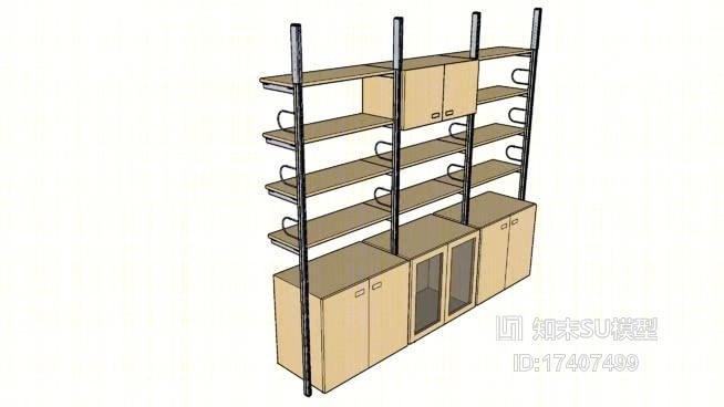 收纳柜SU模型下载【ID:217944824】