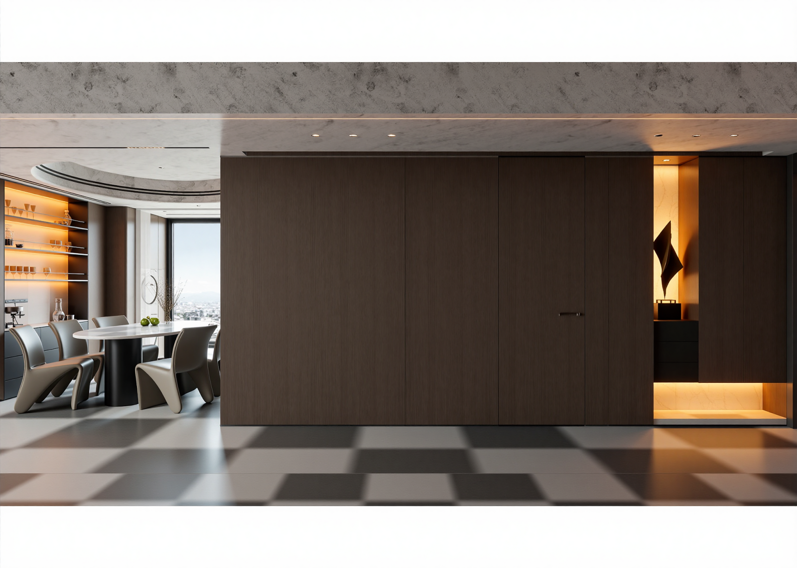 现代酒店餐厅3D模型下载【ID:1215187511】