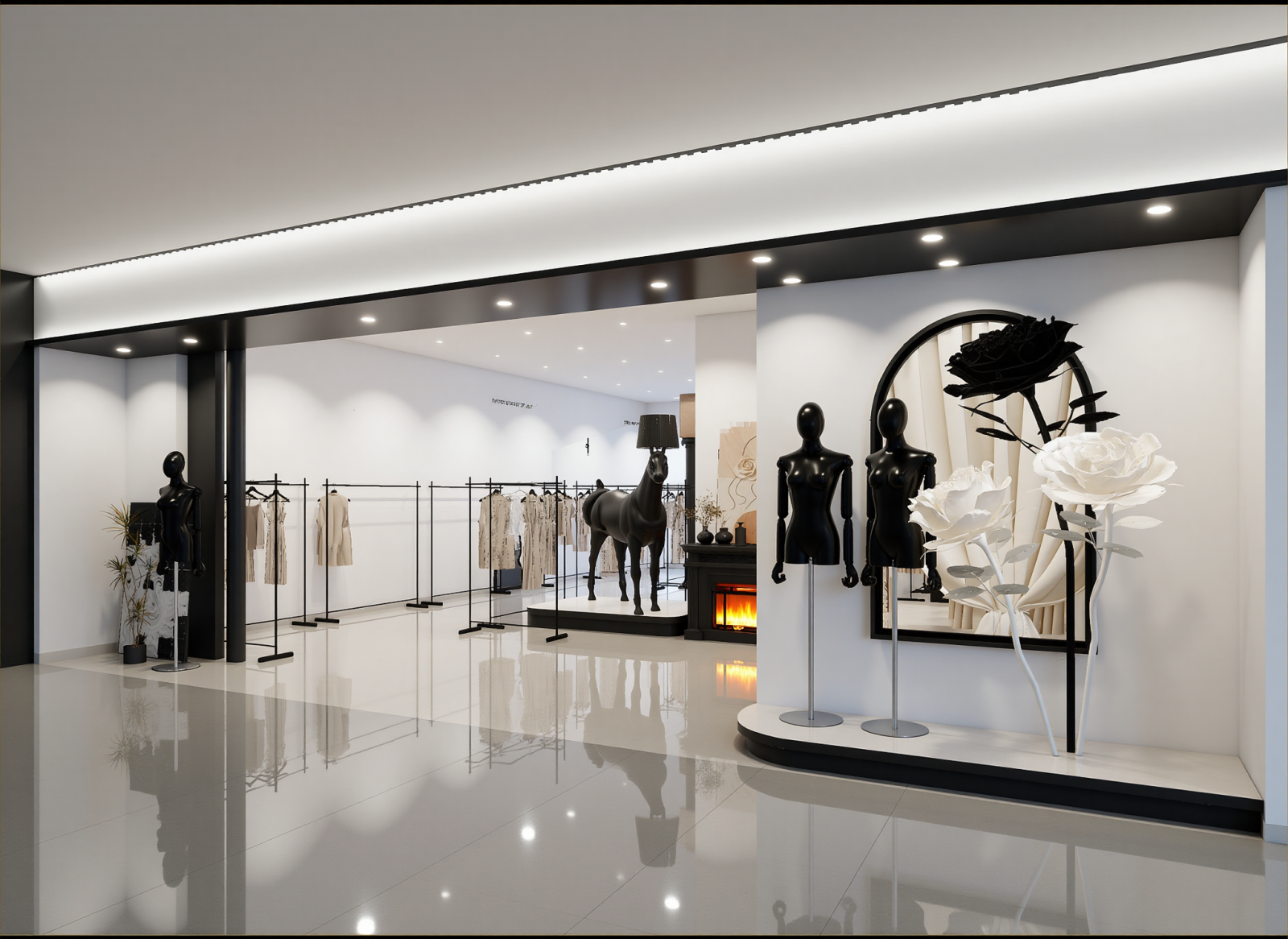 法式服装展厅3D模型下载【ID:1215058685】