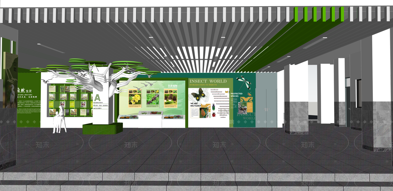 现代科技展厅SU模型下载【ID:1215926669】