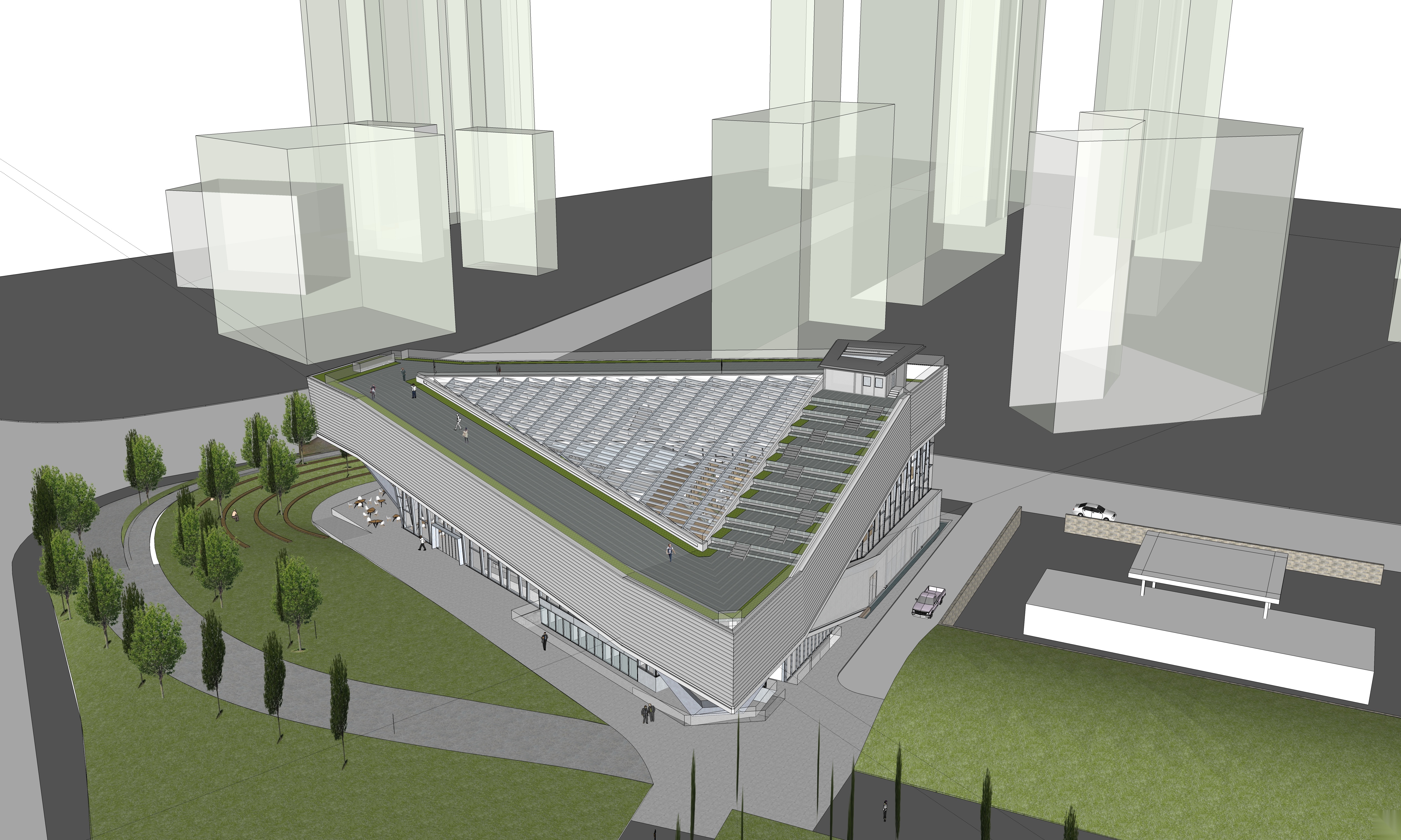 [上海]万科艺术中心建筑设计方案文本+建筑施工图+建筑...cad施工图下载【ID:165155191】