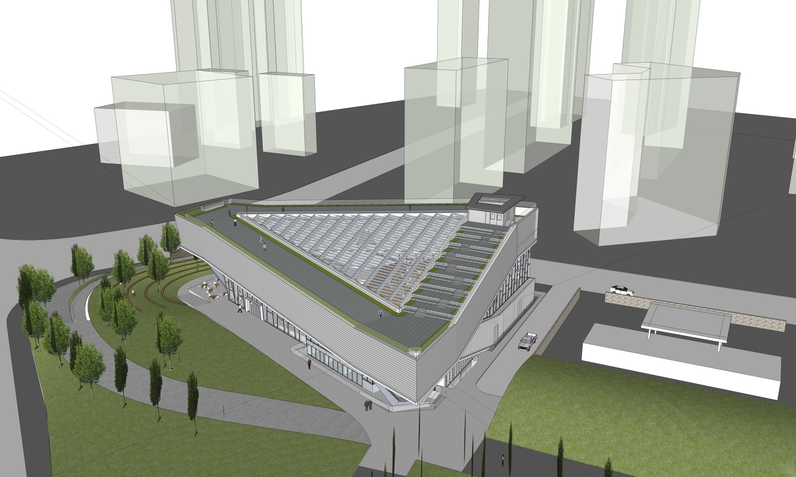 [上海]万科艺术中心建筑设计方案文本+建筑施工图+建筑...cad施工图下载【ID:151444119】