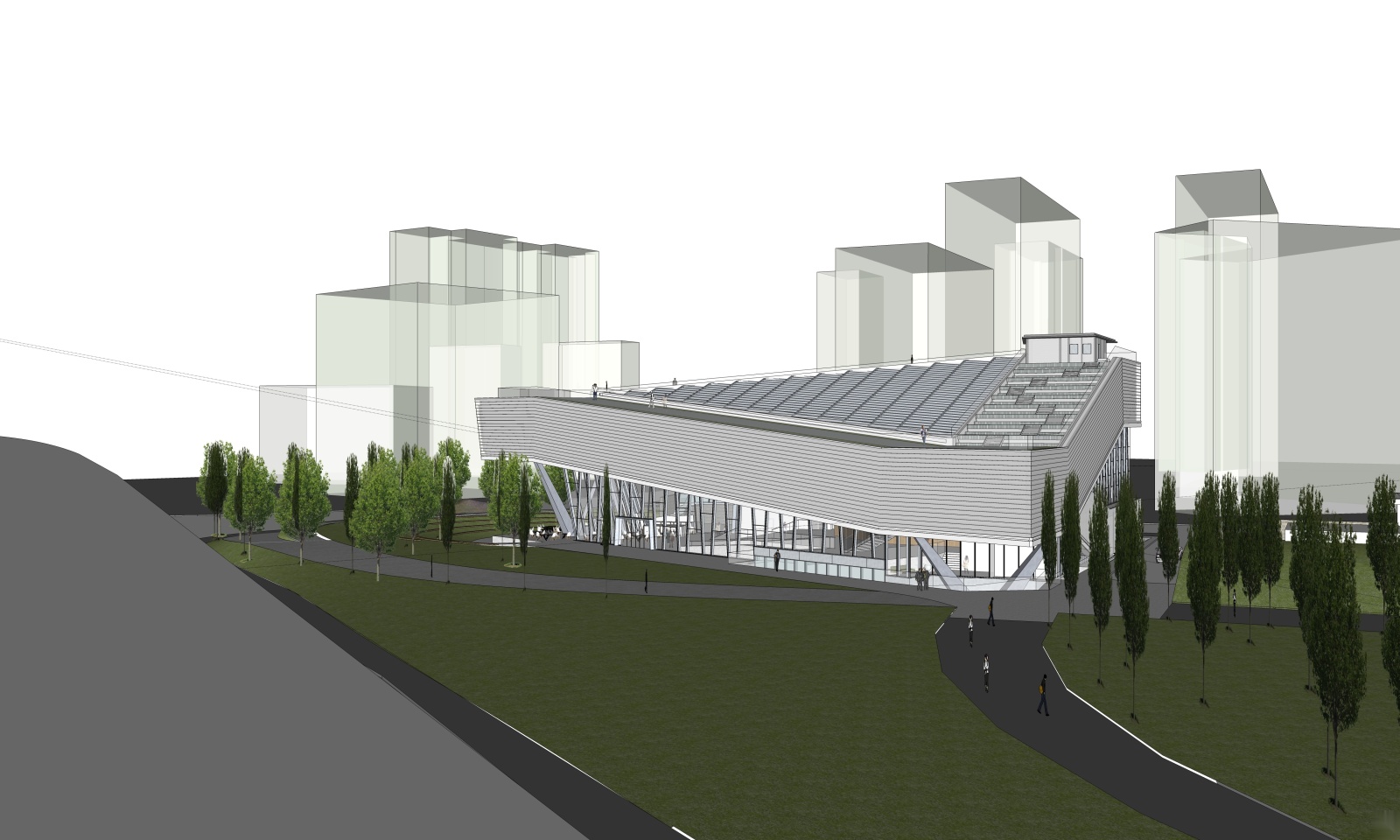 [上海]万科艺术中心建筑设计方案文本+建筑施工图+建筑...cad施工图下载【ID:151444119】