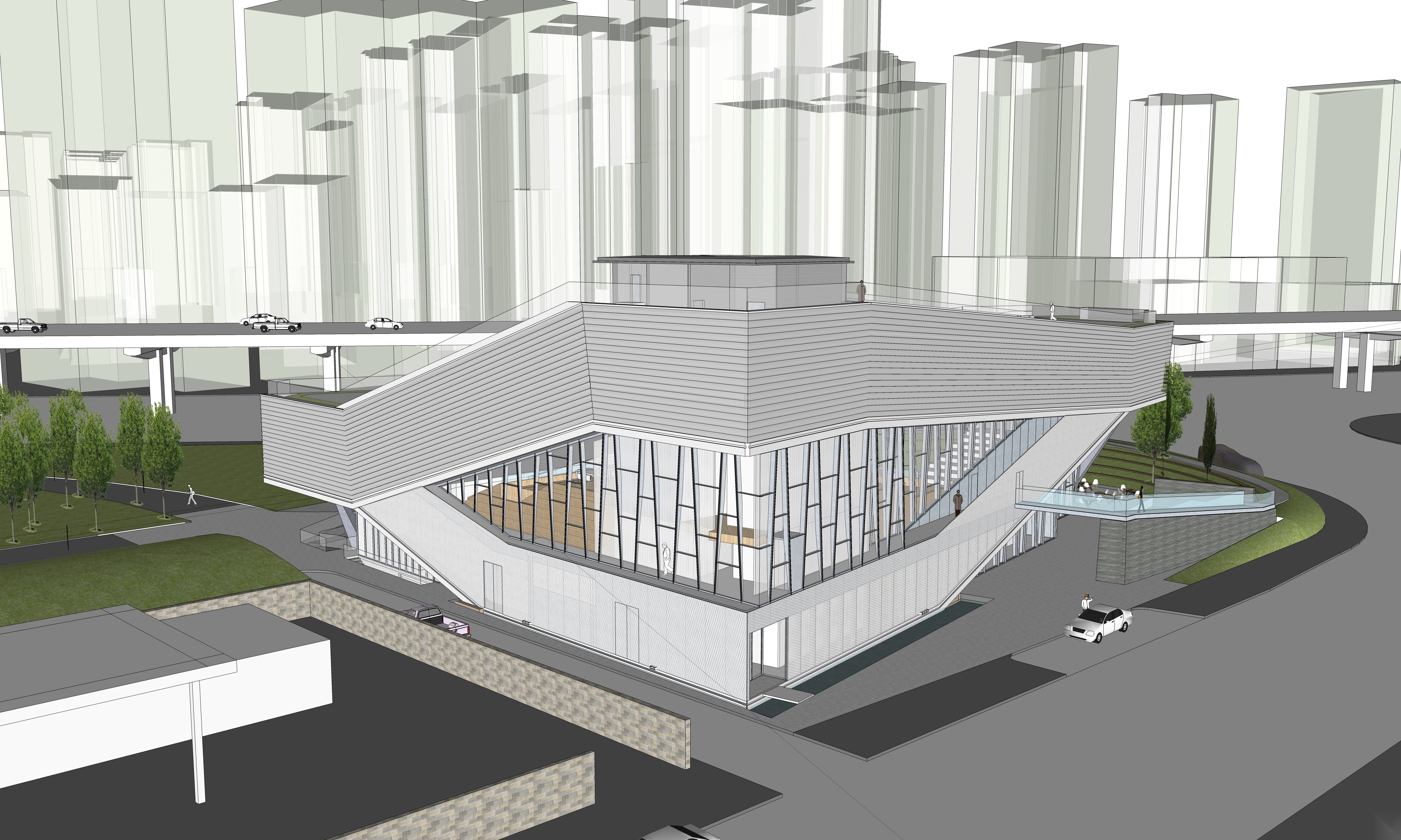 [上海]万科艺术中心建筑设计方案文本+建筑施工图+建筑...cad施工图下载【ID:165155191】