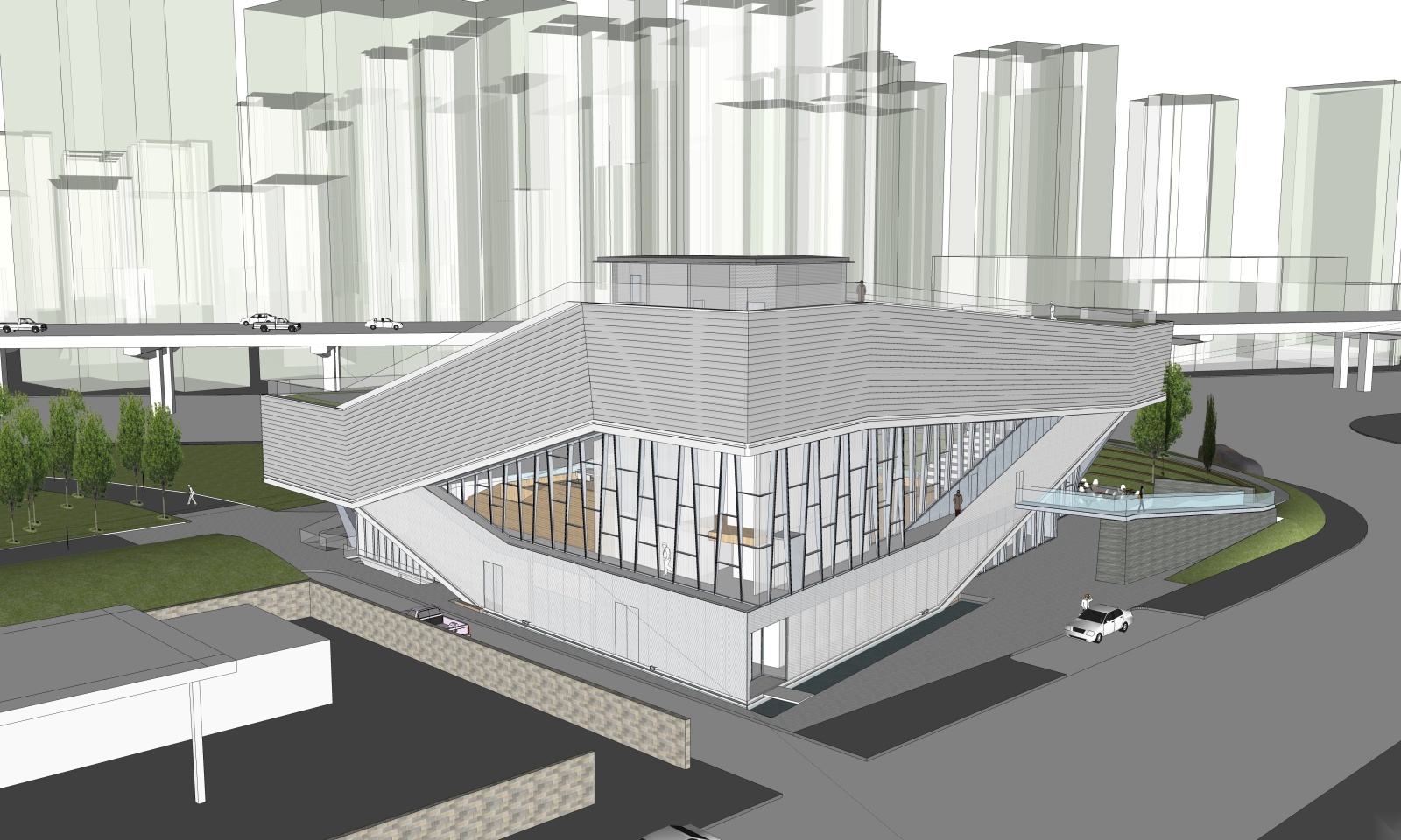 [上海]万科艺术中心建筑设计方案文本+建筑施工图+建筑...cad施工图下载【ID:151444119】