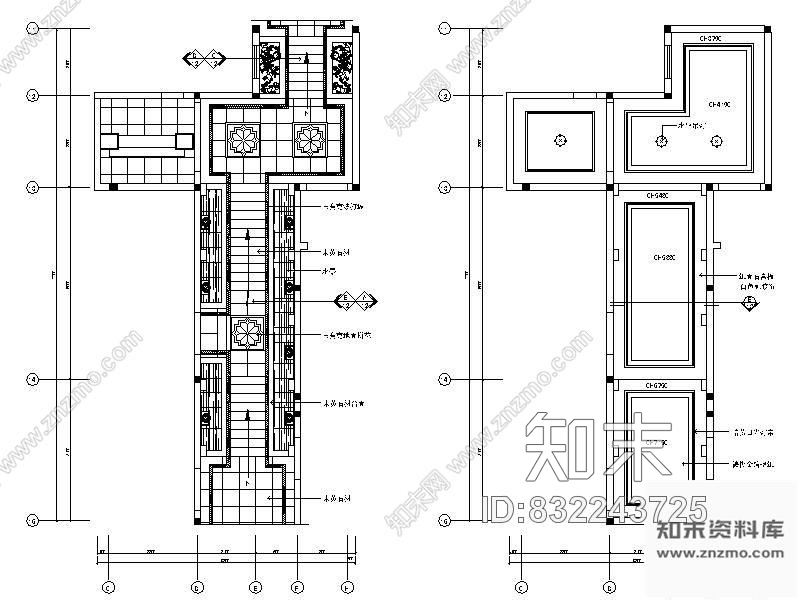 图块/节点洗浴中心走廊详图cad施工图下载【ID:832243725】