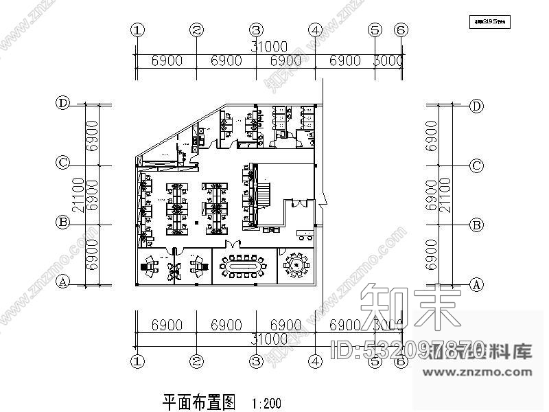 施工图上海某置业公司办公空间装修图cad施工图下载【ID:532097870】