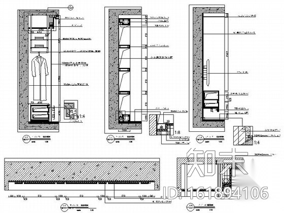 西郊两居室公寓样板房装修图cad施工图下载【ID:161894106】