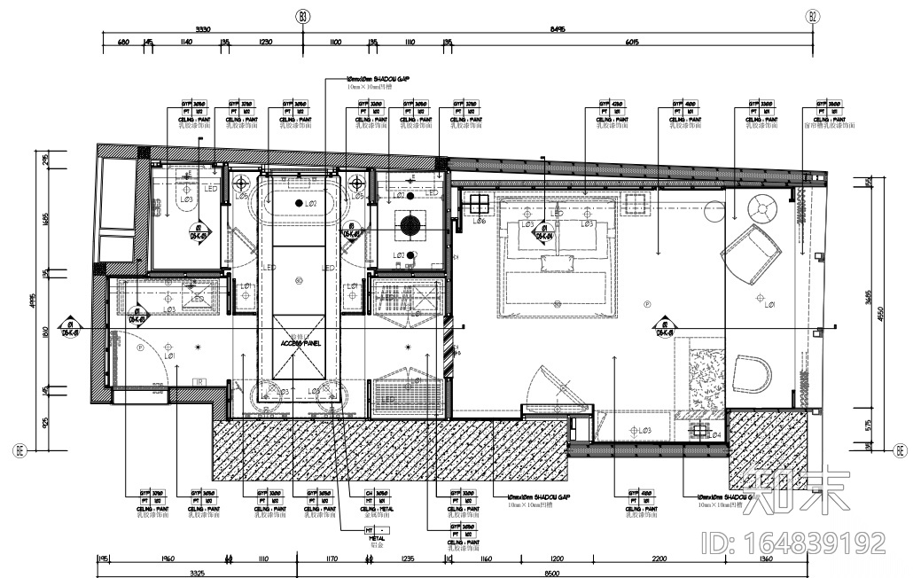 [广东]索菲特五星度假酒店客房施工图+效果cad施工图下载【ID:164839192】