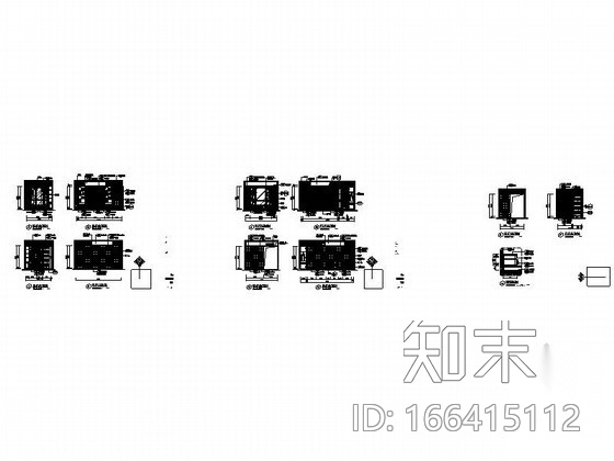 家居套房立面图cad施工图下载【ID:166415112】