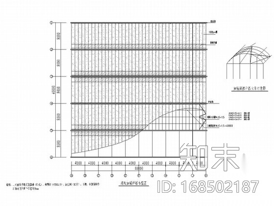 连栋薄膜大棚钢结构施工图施工图下载【ID:168502187】