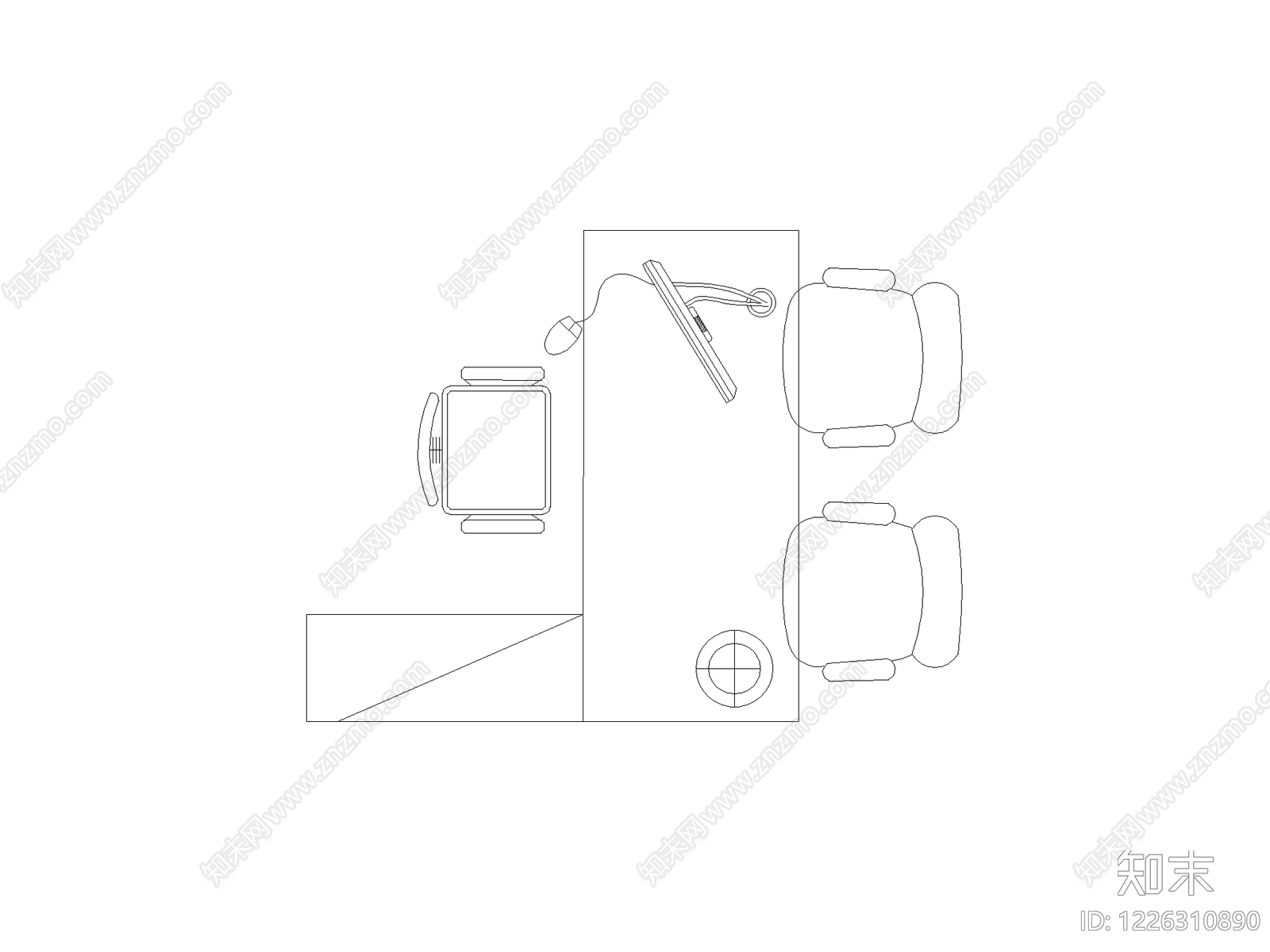 桌子cad施工图下载【ID:1226310890】