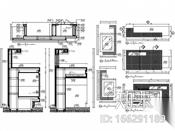 [重庆]某高端楼盘大堂装修图cad施工图下载【ID:166291189】