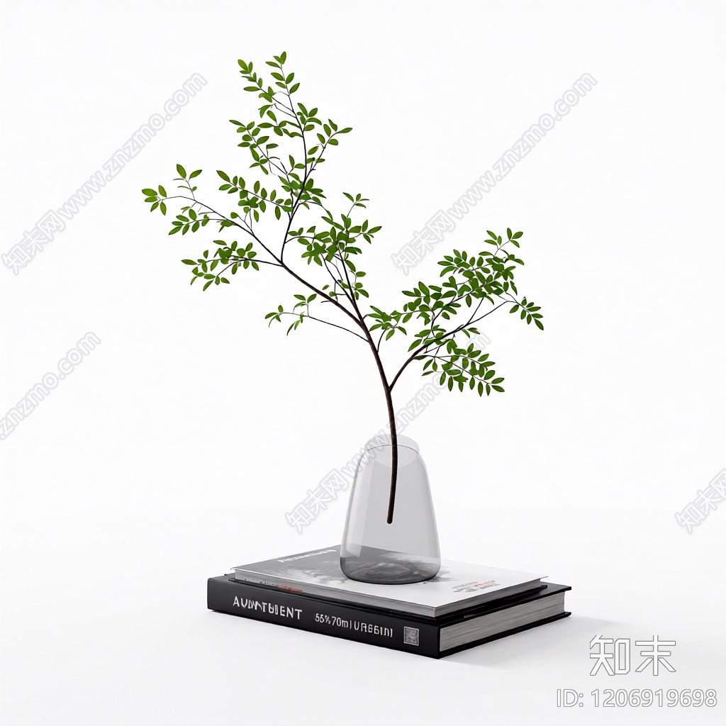 盆栽植物装饰组合3D模型下载【ID:1206919698】