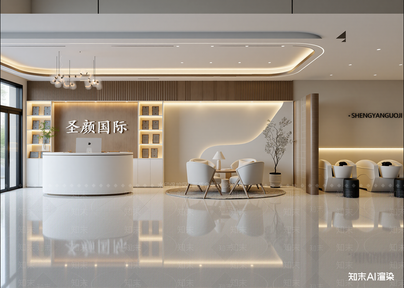 奶油接待室3D模型下载【ID:1214667841】
