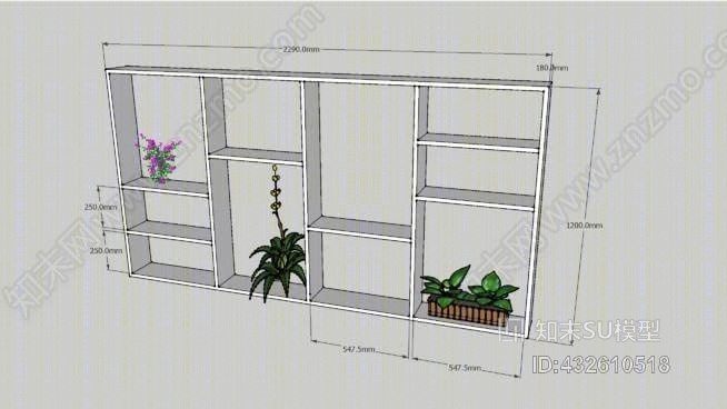 墙架SU模型下载【ID:432610518】