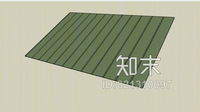 整体板条金属屋面镶板SU模型下载【ID:821310097】