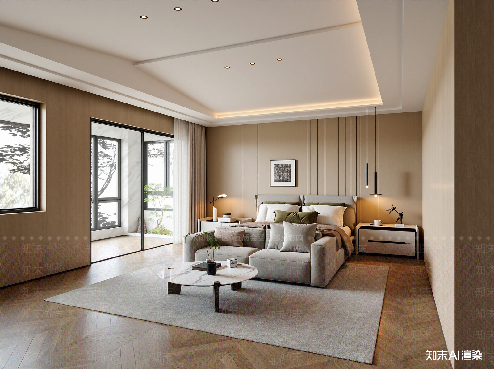 现代家居卧室3D模型下载【ID:1222034388】