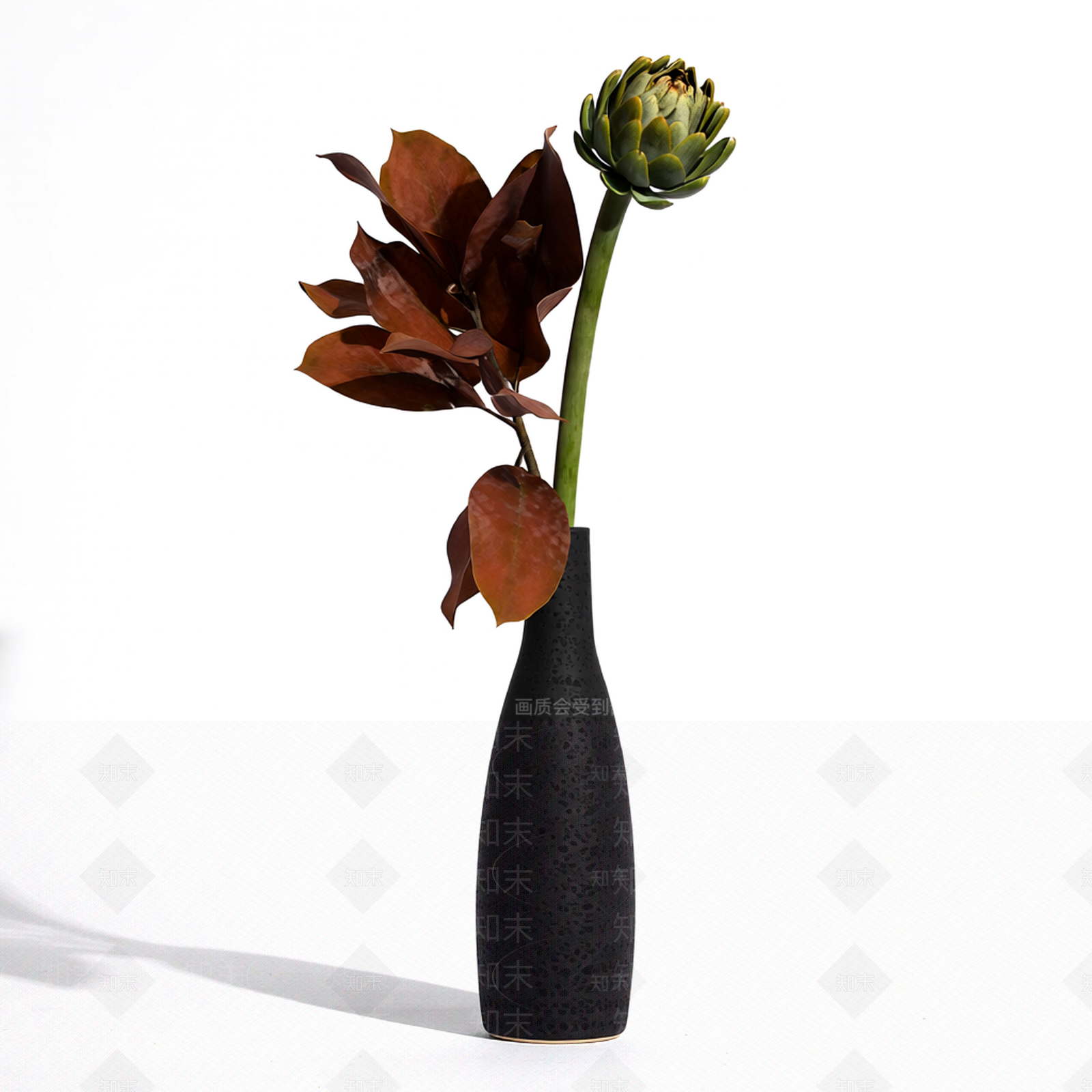 花瓶与植物组合3D模型下载【ID:1206184455】