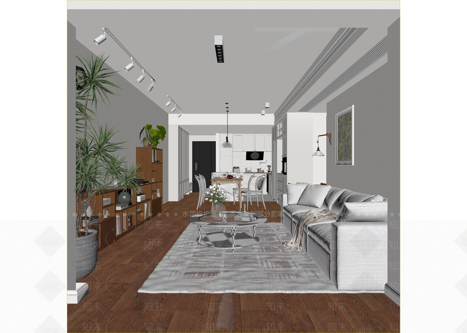 原木客餐厅3D模型下载【ID:1214789723】