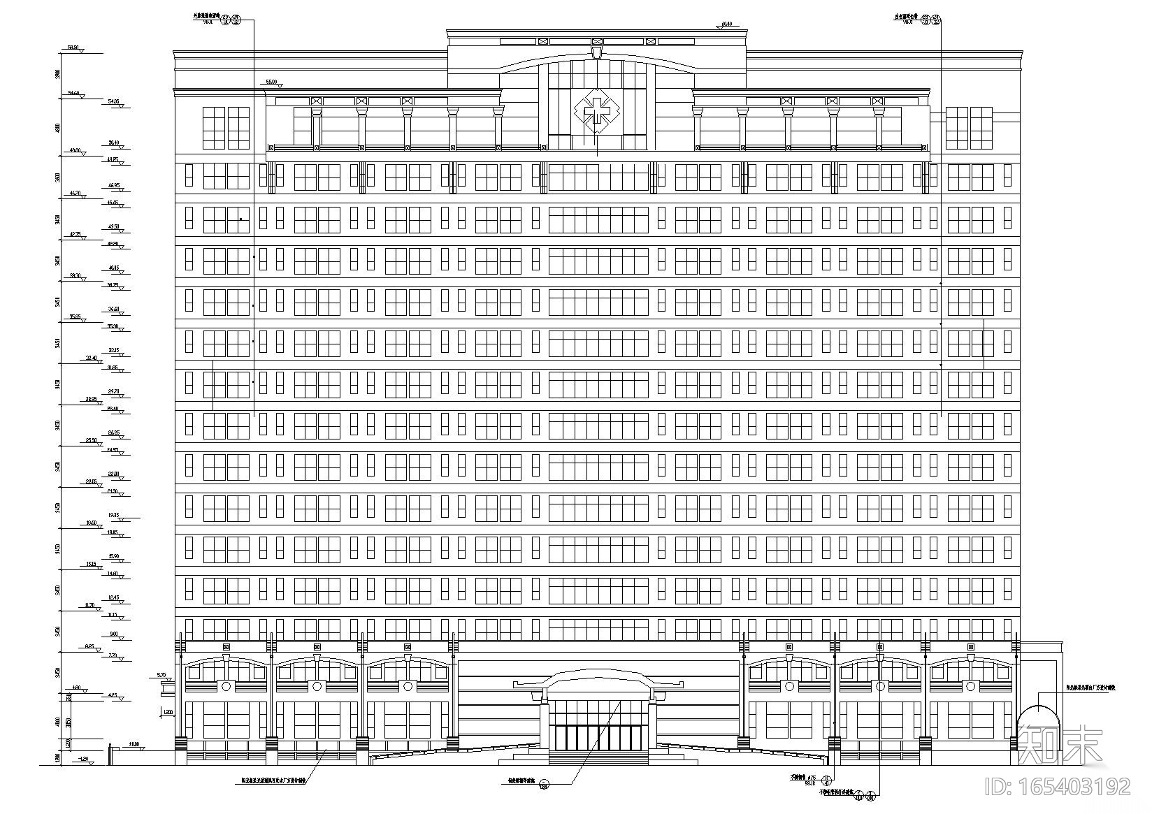 [河北]保定市第一医院建筑工程项目施工图cad施工图下载【ID:165403192】