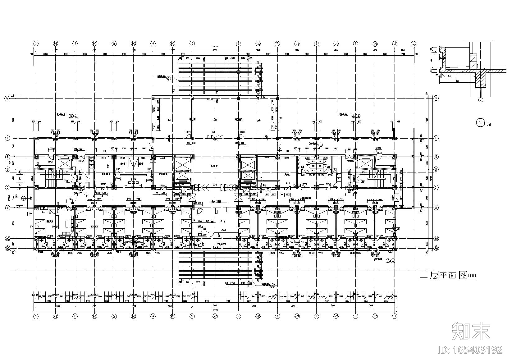[河北]保定市第一医院建筑工程项目施工图cad施工图下载【ID:165403192】