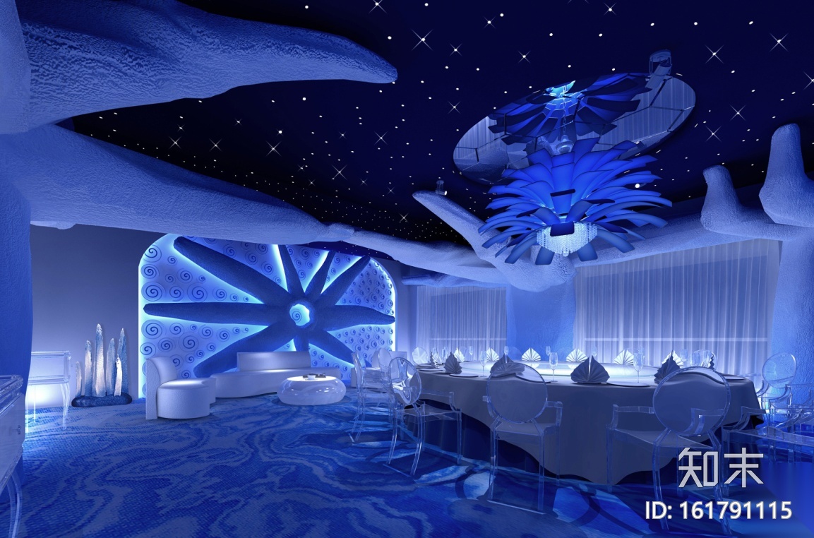 [昆山]现代风格会所概念空间设计施工图（含效果图）cad施工图下载【ID:161791115】