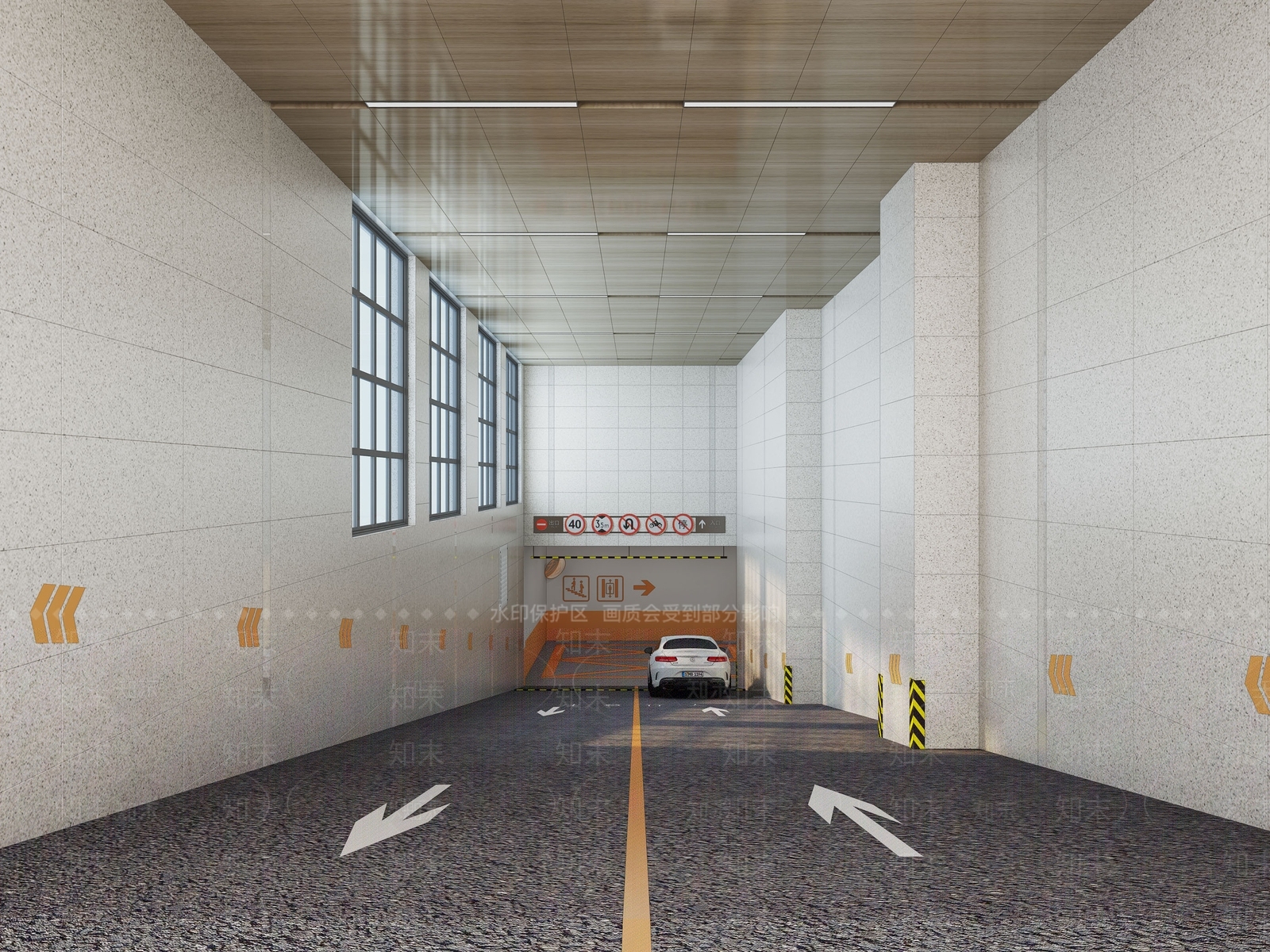 现代地下车库入口3D模型下载【ID:234985636】