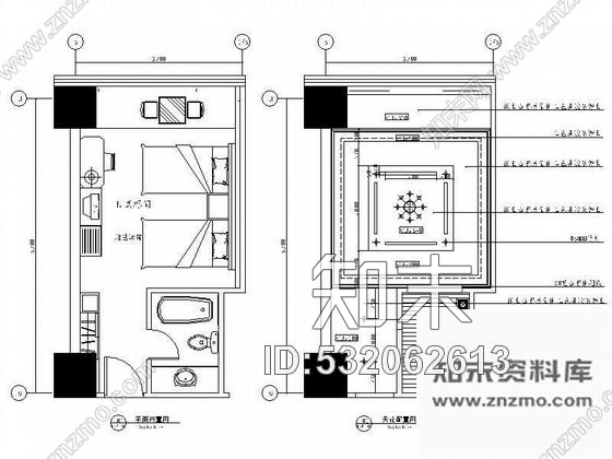 施工图星级宾馆日式标间装修图含效果图施工图下载【ID:532062613】