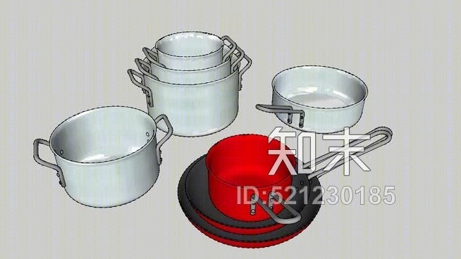 现代烹饪锅SU模型下载【ID:521230185】